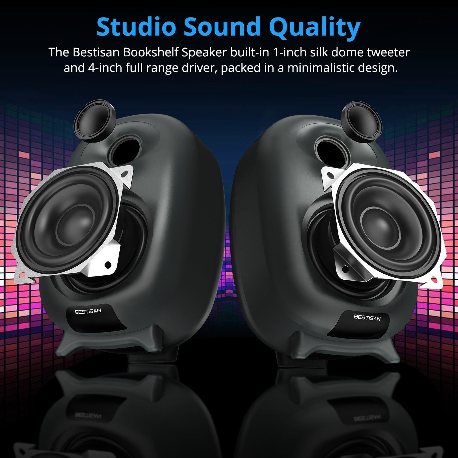 SR6 Premium 3" Active Bookshelf Speakers