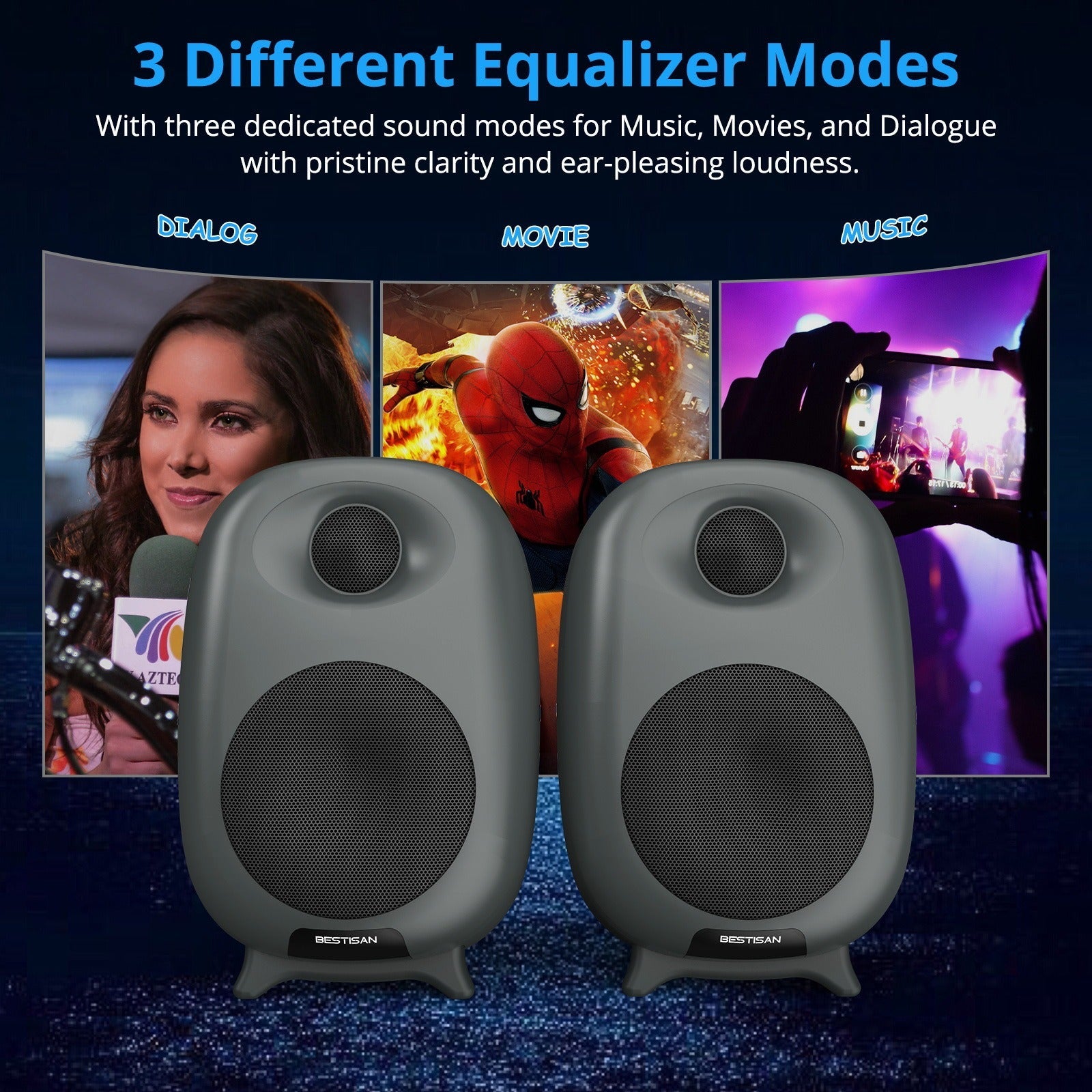 SR6 Premium 3" Active Bookshelf Speakers