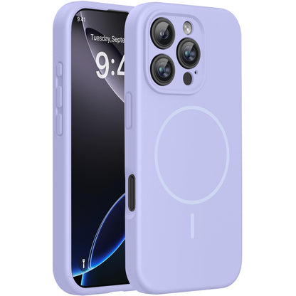 Magnetic for iPhone 17 Pro Max Case, Compatible with MagSafe, Integrated Silicone Camera Control Cover, 3.0mm Thicken Shockproof Drop Protection Phone Case for 17 ProMax, Orange