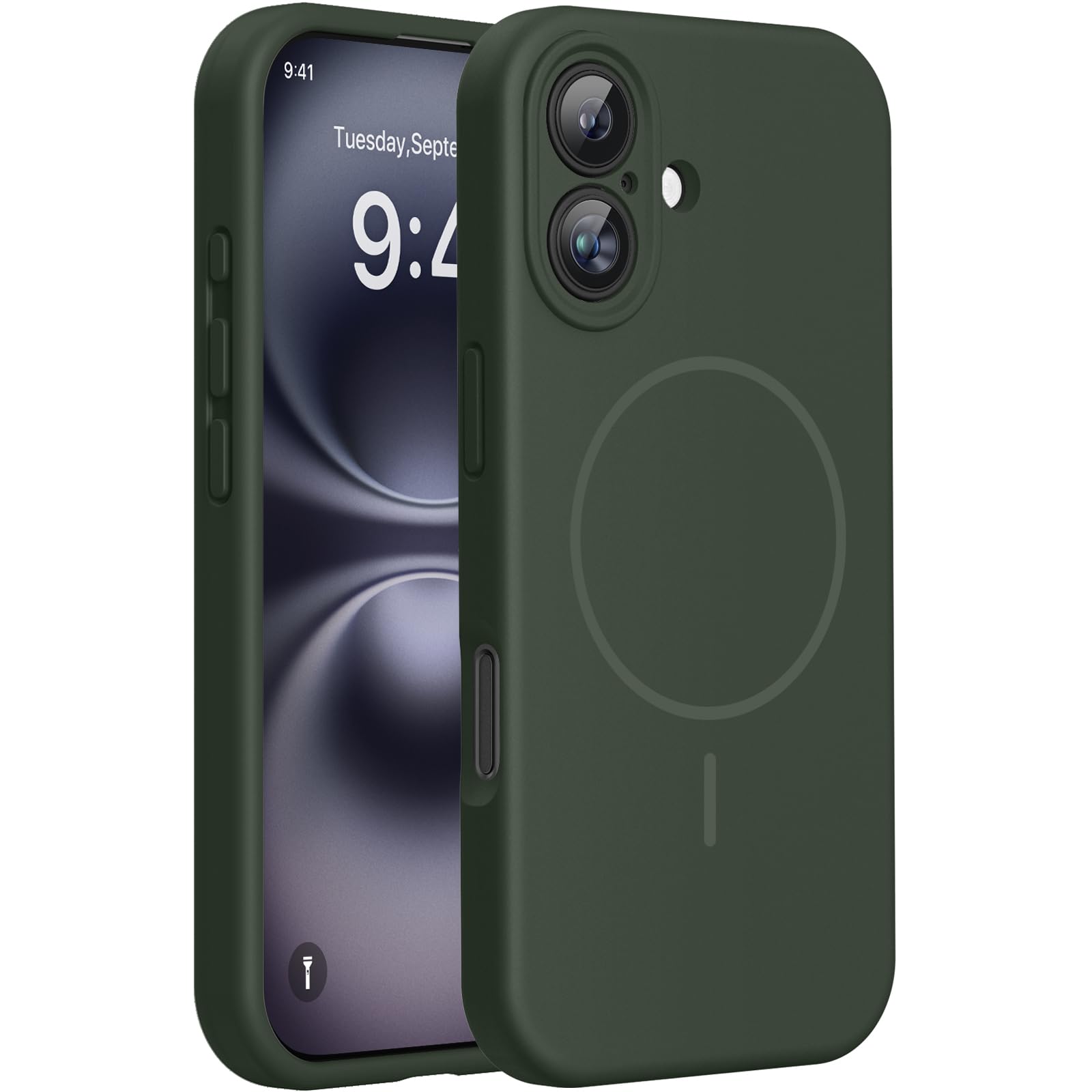 Magnetic for iPhone 17 Pro Max Case, Compatible with MagSafe, Integrated Silicone Camera Control Cover, 3.0mm Thicken Shockproof Drop Protection Phone Case for 17 ProMax, Orange