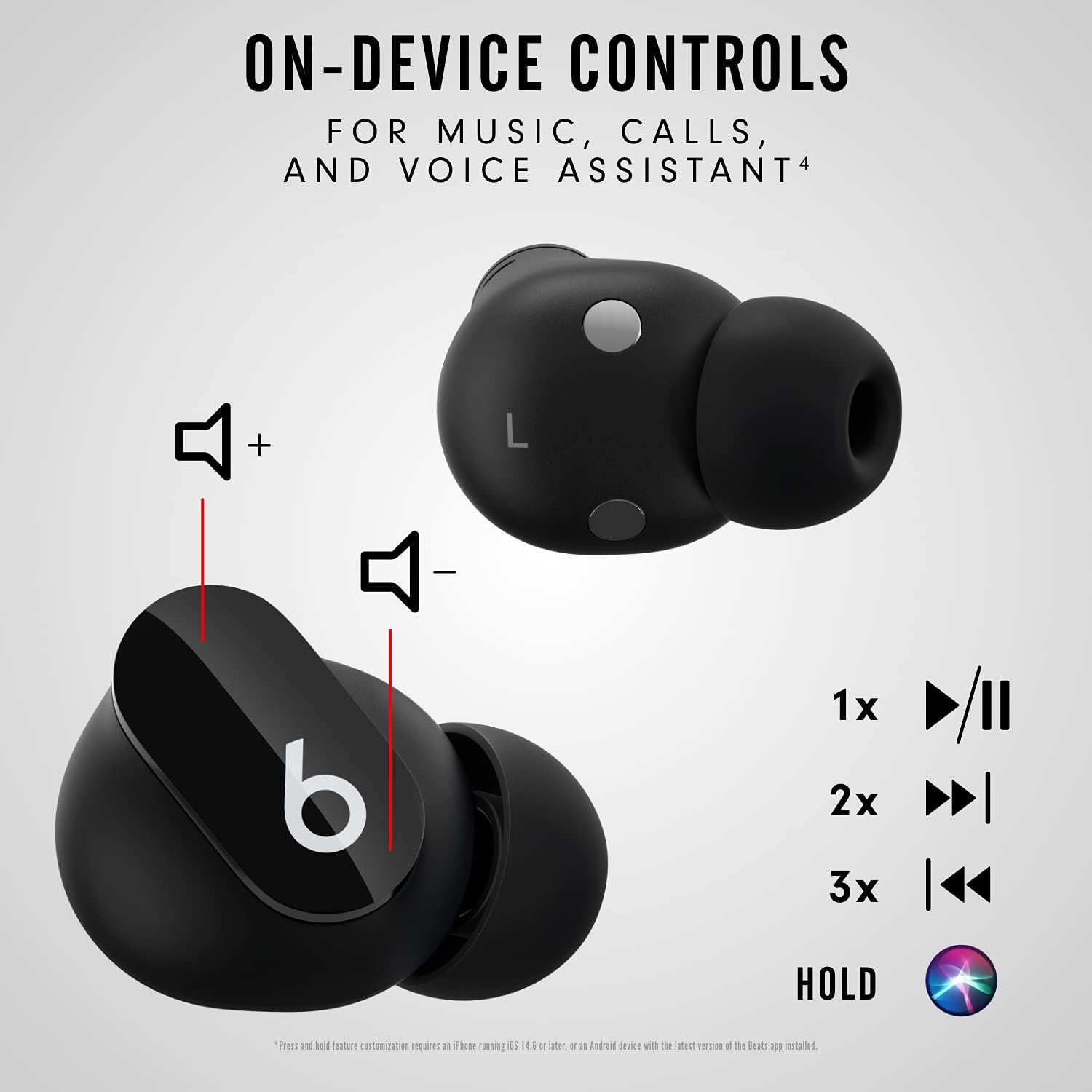 Beats Studio Buds - True Wireless Noise Cancelling Earbuds - Compatible with Apple & Android, Built-in Microphone, IPX4 Rating, Sweat Resistant Earphones