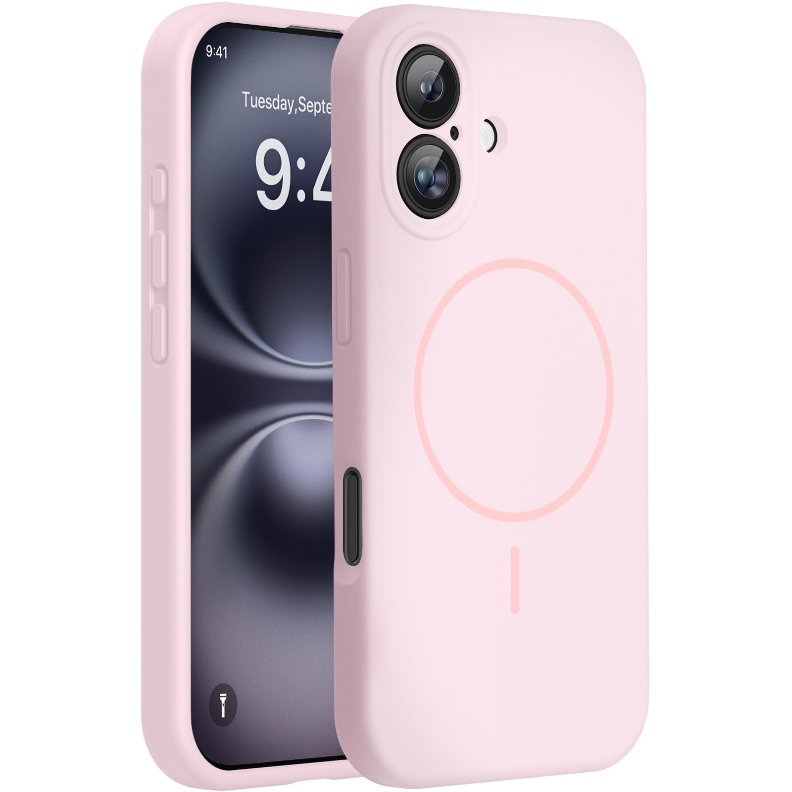 Magnetic for iPhone 17 Pro Max Case, Compatible with MagSafe, Integrated Silicone Camera Control Cover, 3.0mm Thicken Shockproof Drop Protection Phone Case for 17 ProMax, Orange