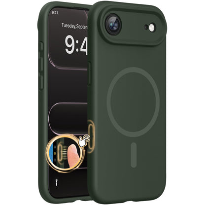 Magnetic for iPhone 17 Pro Max Case, Compatible with MagSafe, Integrated Silicone Camera Control Cover, 3.0mm Thicken Shockproof Drop Protection Phone Case for 17 ProMax, Orange