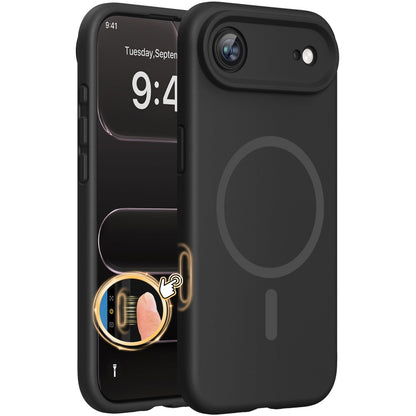 Magnetic for iPhone 17 Pro Max Case, Compatible with MagSafe, Integrated Silicone Camera Control Cover, 3.0mm Thicken Shockproof Drop Protection Phone Case for 17 ProMax, Orange