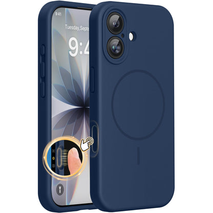 Magnetic for iPhone 17 Pro Max Case, Compatible with MagSafe, Integrated Silicone Camera Control Cover, 3.0mm Thicken Shockproof Drop Protection Phone Case for 17 ProMax, Orange